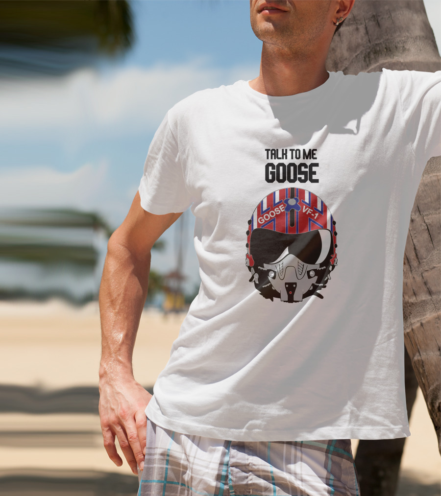 Talk To Me Goose Helmet VF-1 Navy Aviation T-Shirt