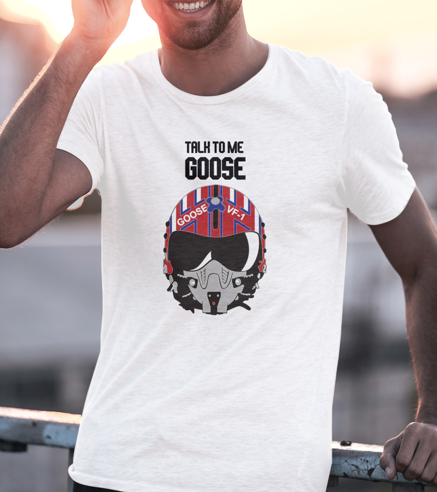 Talk To Me Goose Helmet VF-1 Navy Aviation T-Shirt