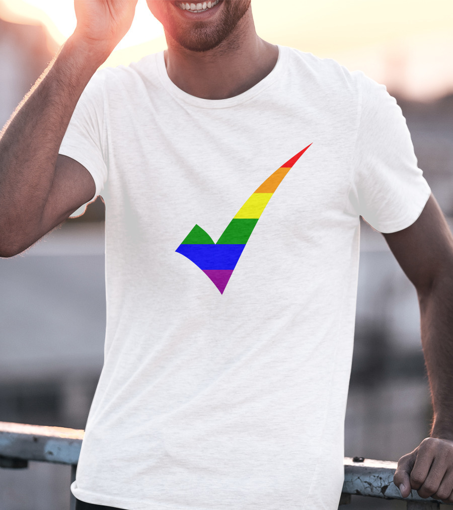 Rainbow Check T-Shirt