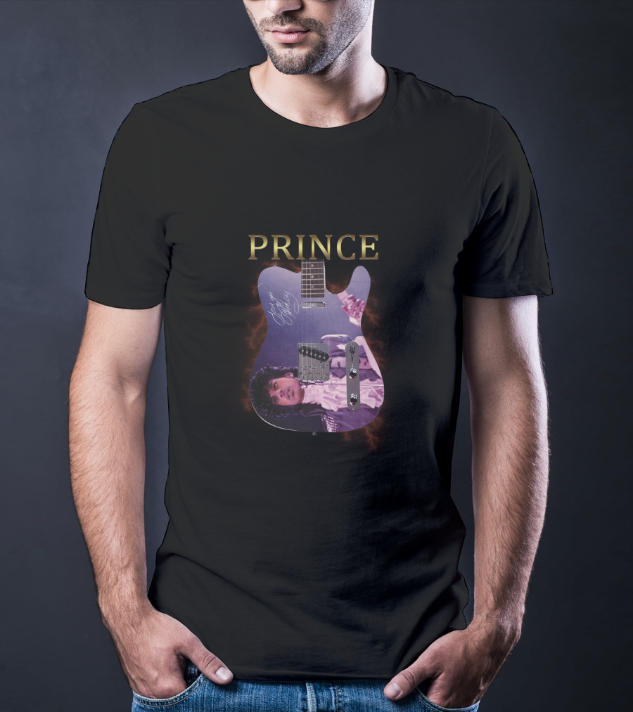 Prince Signature Guitar With Iconic Image T-Shirt