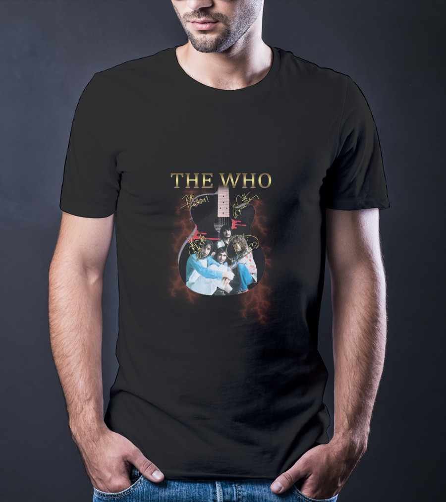 THE WHO Signature Guitar Collage T-Shirt