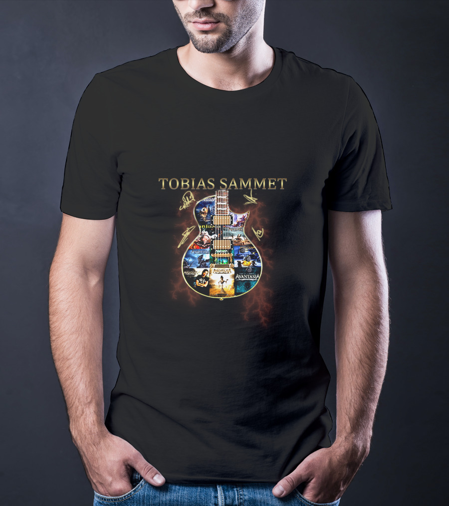 Tobias Sammet Avantasia Signature Guitar Collage T-Shirt