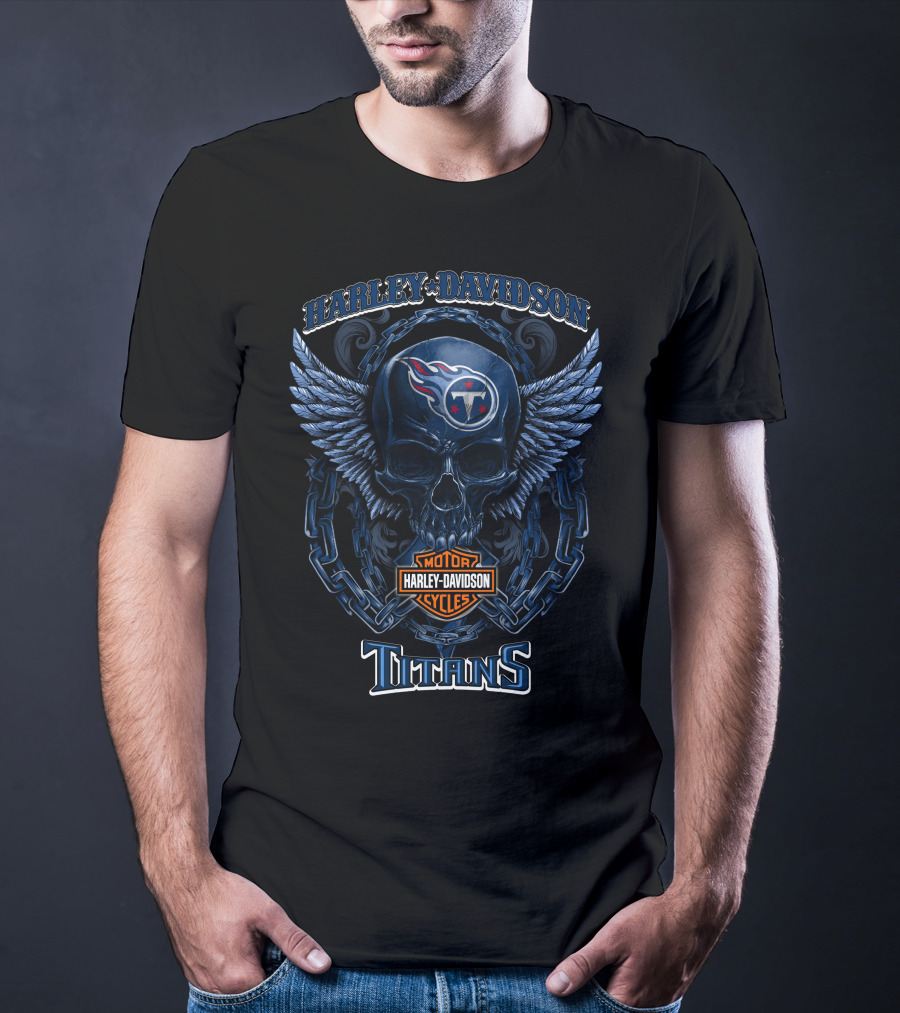 Harley Davidson Motor Cycles Tennessee Titans T-Shirt