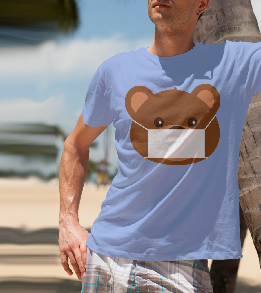 My Bear Cute Masked Teddy Face T-Shirt
