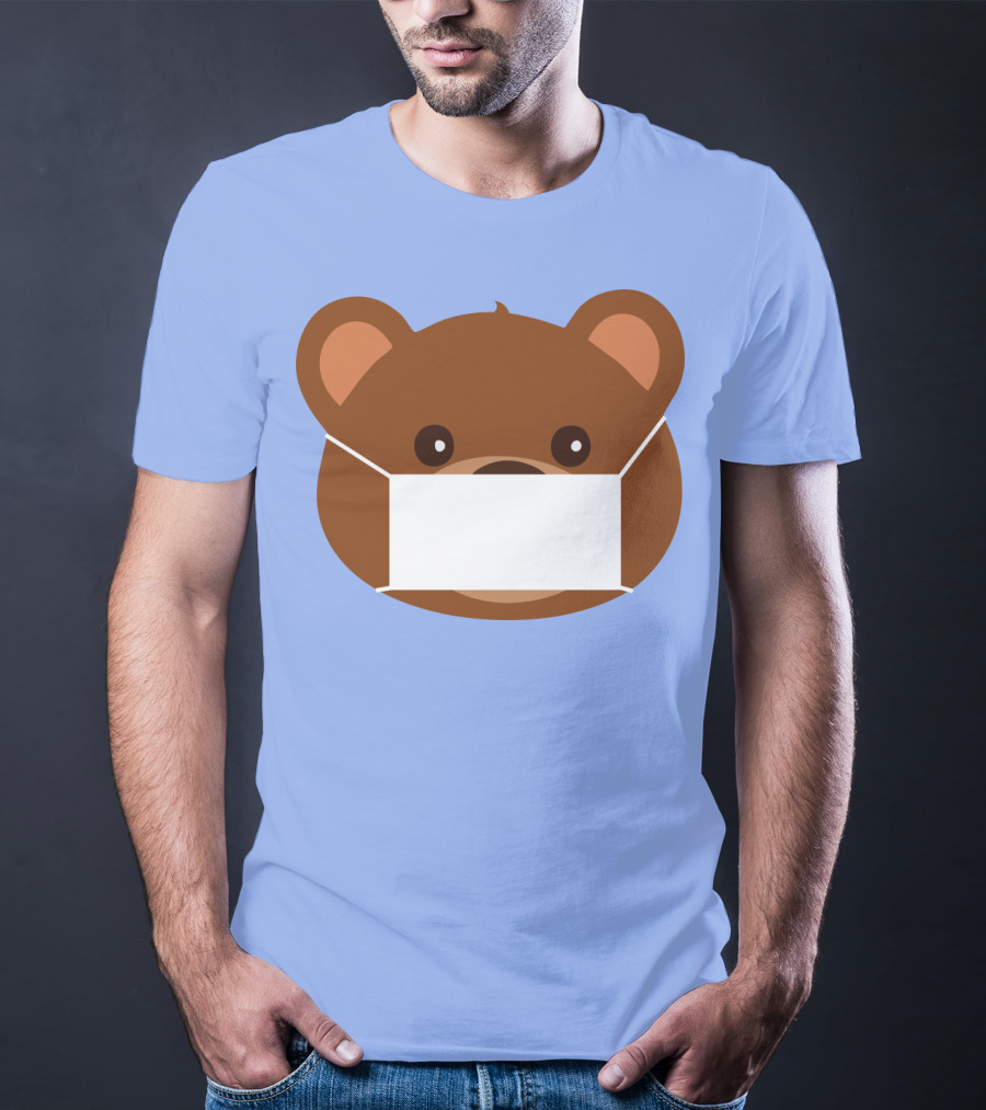 My Bear Cute Masked Teddy Face T-Shirt