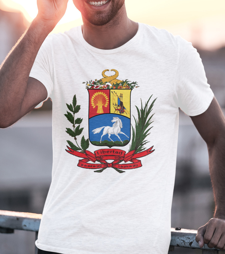 ESCUDO ANTIGUO DE VENEZUELA LIBERTAD 19 DE ABRIL DE 1810 5 DE JULIO DE 1811 T-Shirt