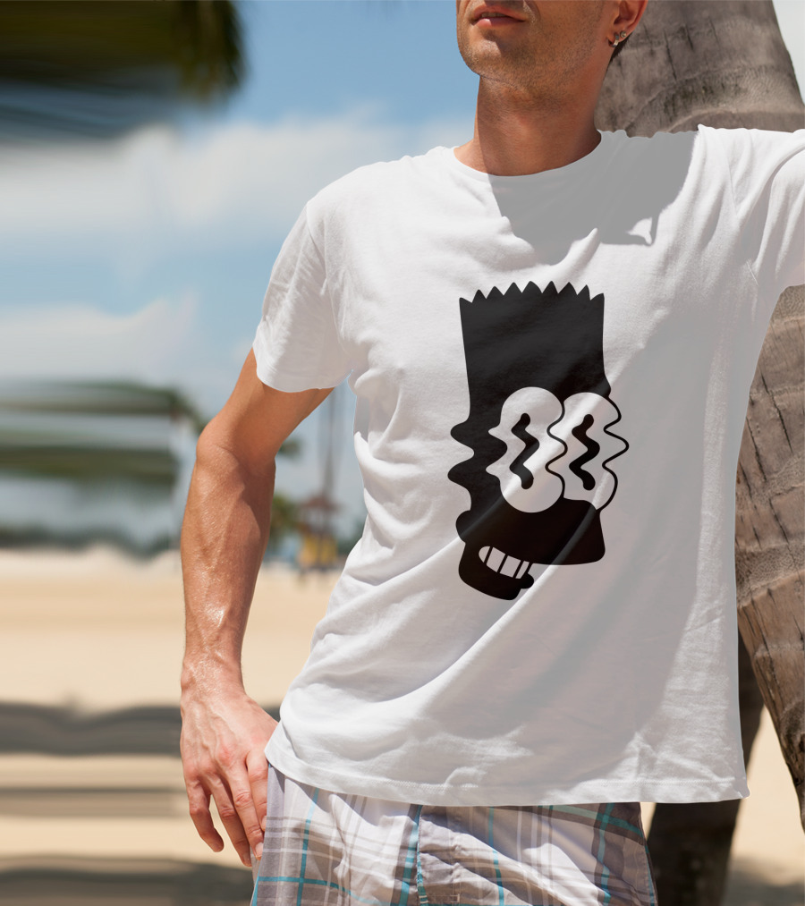 The Simpson Bart Face Wavy Eyes T-Shirt