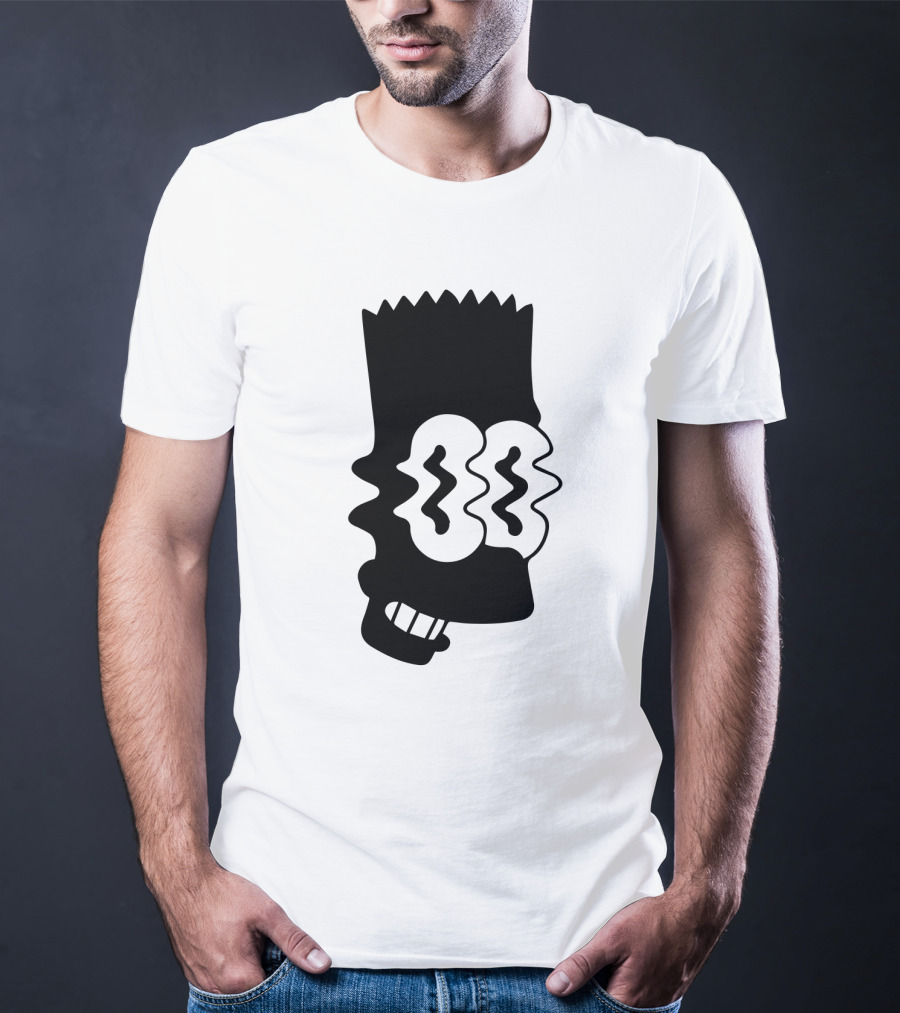 The Simpson Bart Face Wavy Eyes T-Shirt