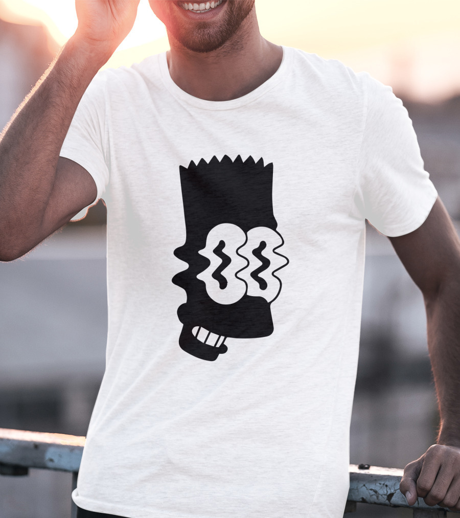 The Simpson Bart Face Wavy Eyes T-Shirt
