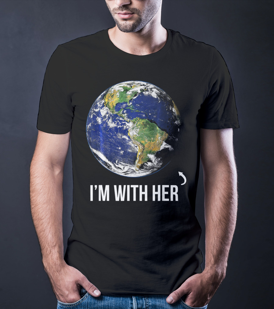 I'm With Her Earth Arrow T-Shirt