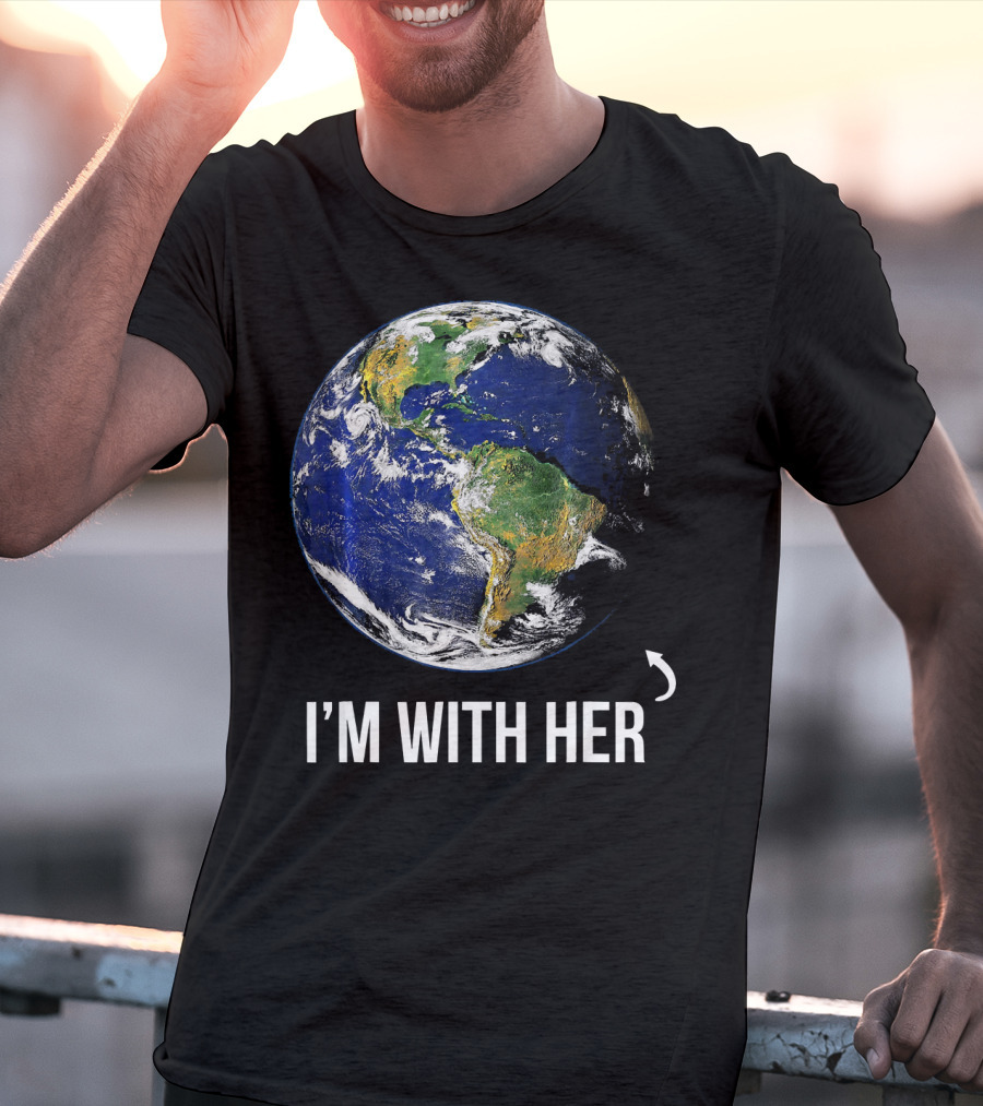 I'm With Her Earth Arrow T-Shirt