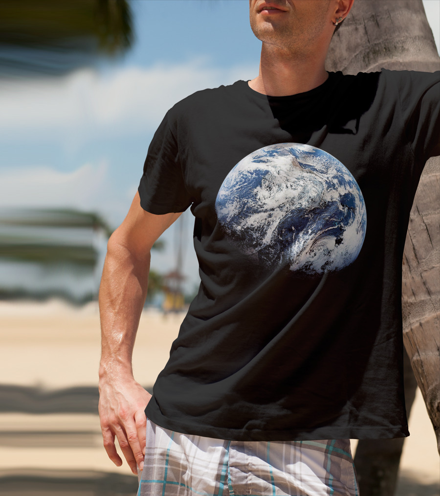 Planet Earth View From Apollo 8 Space Mission T-Shirt