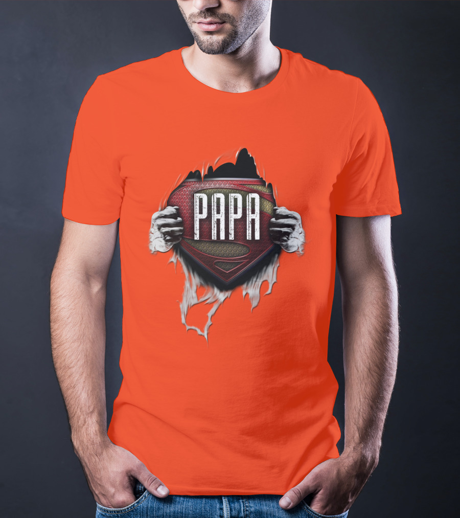 Papa Superman Logo Hero Father's Day T-Shirt