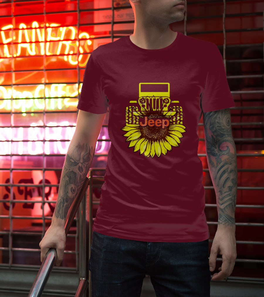 Jeep Sunflower Hot Sun Of Day T-Shirt