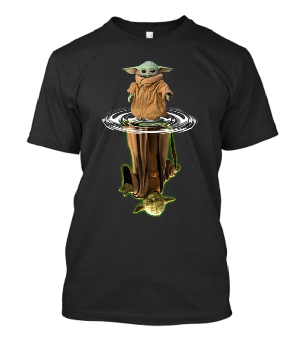 Baby Yoda Mirror Reflection With Yoda T-Shirt