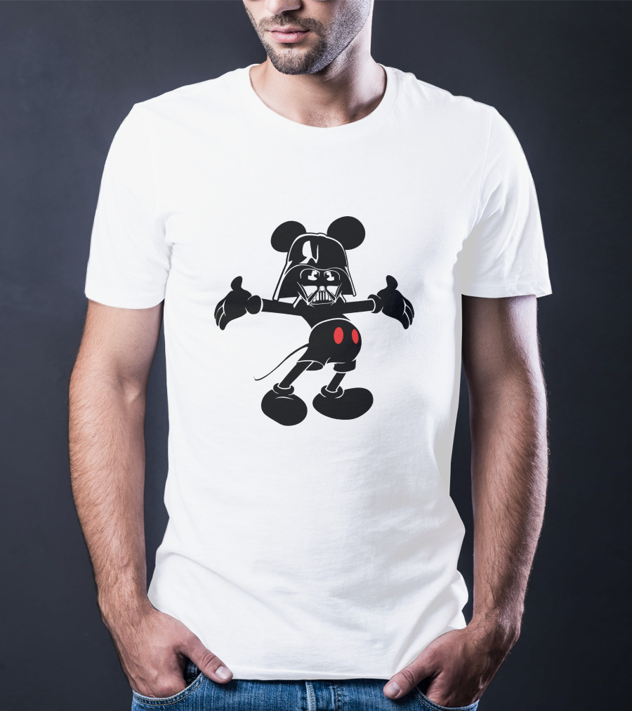 Darth Vader Mickey Crossover Character Fusion T-Shirt