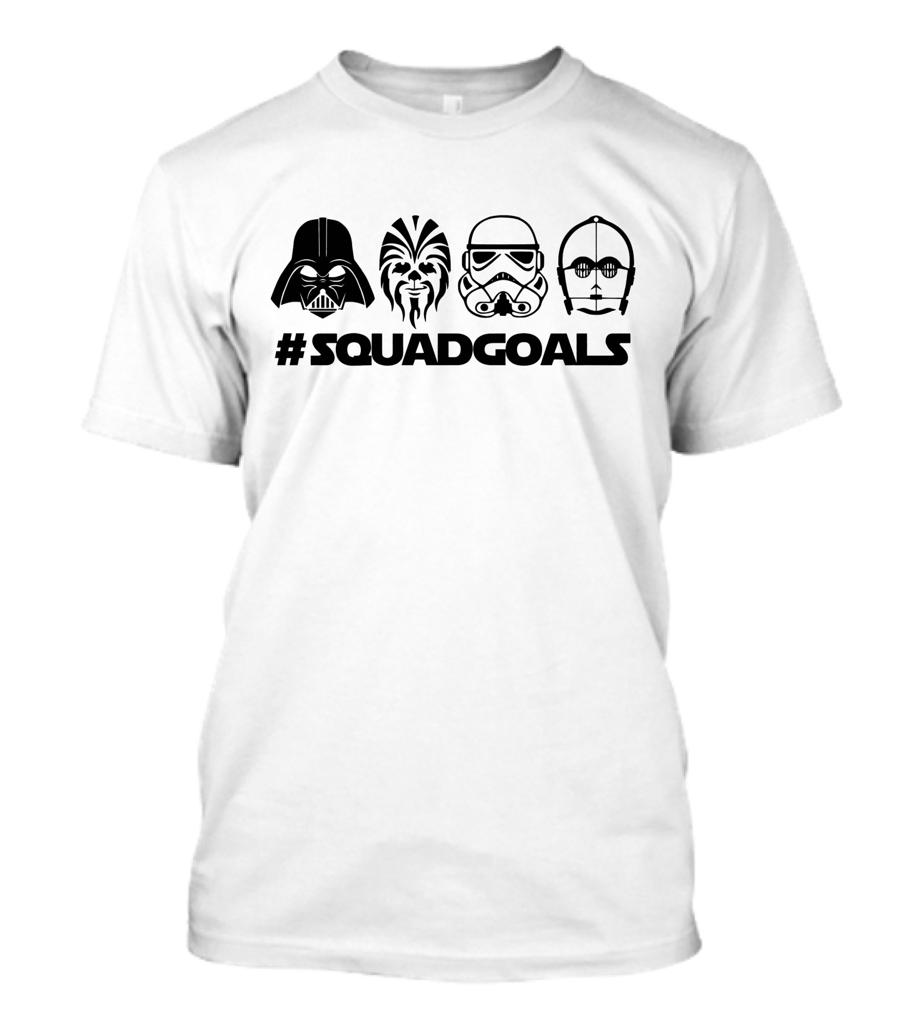 SquadGoals Star Wars Darth Vader Chewbacca Stormtrooper C-3PO T-Shirt