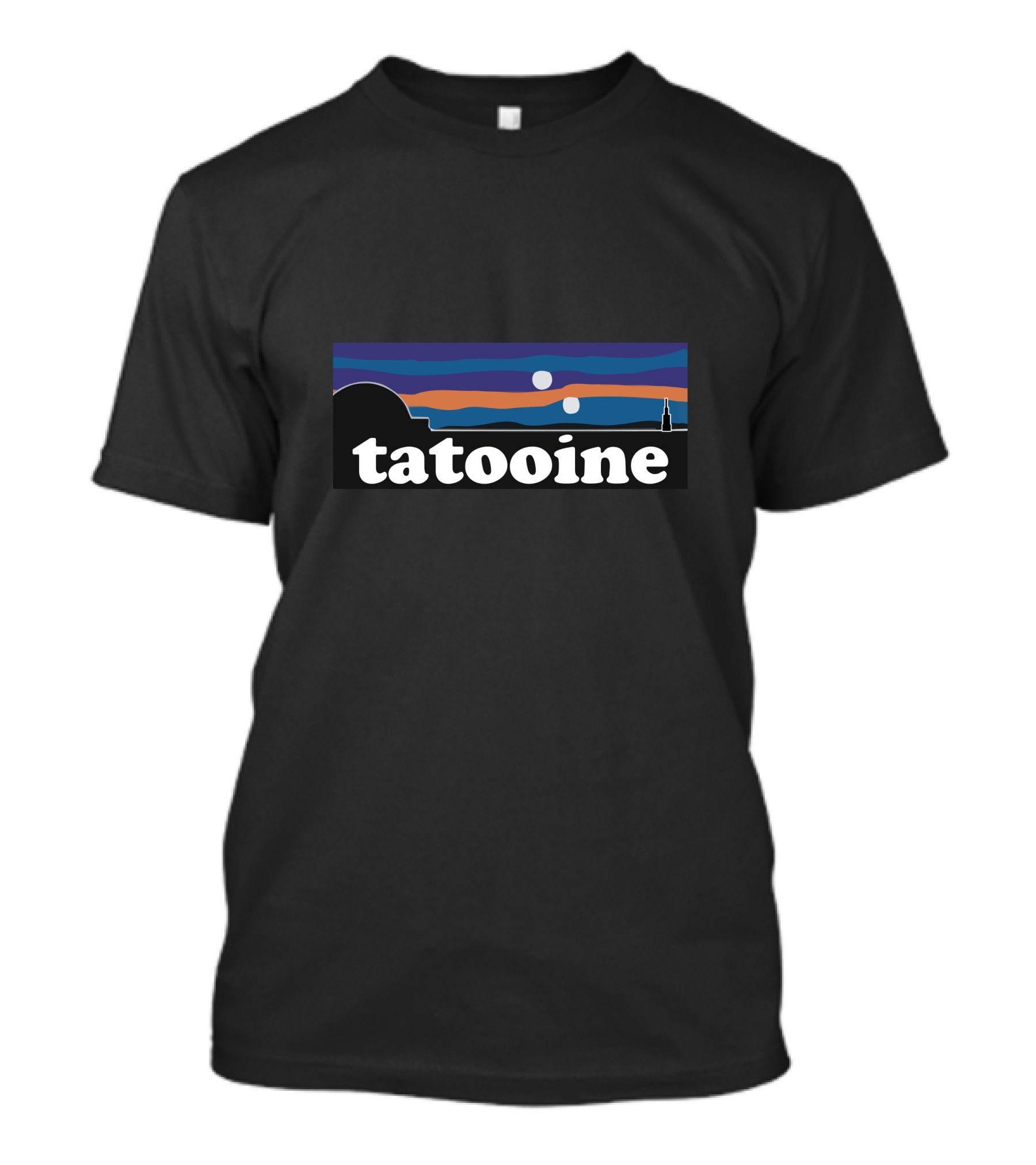 Tatooine Desert Sunset With Twin Moons Scene T-Shirt