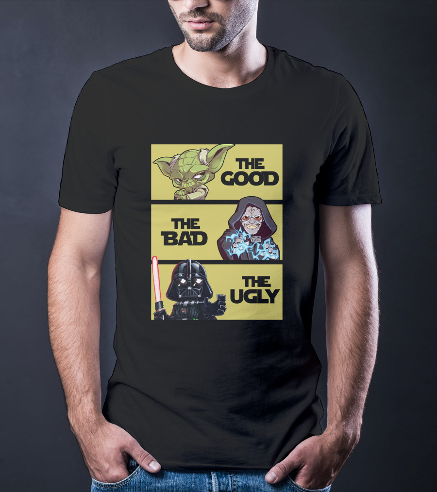 The Good The Bad The Ugly Star Wars Yoda Emperor Palpatine Darth Vader T-Shirt