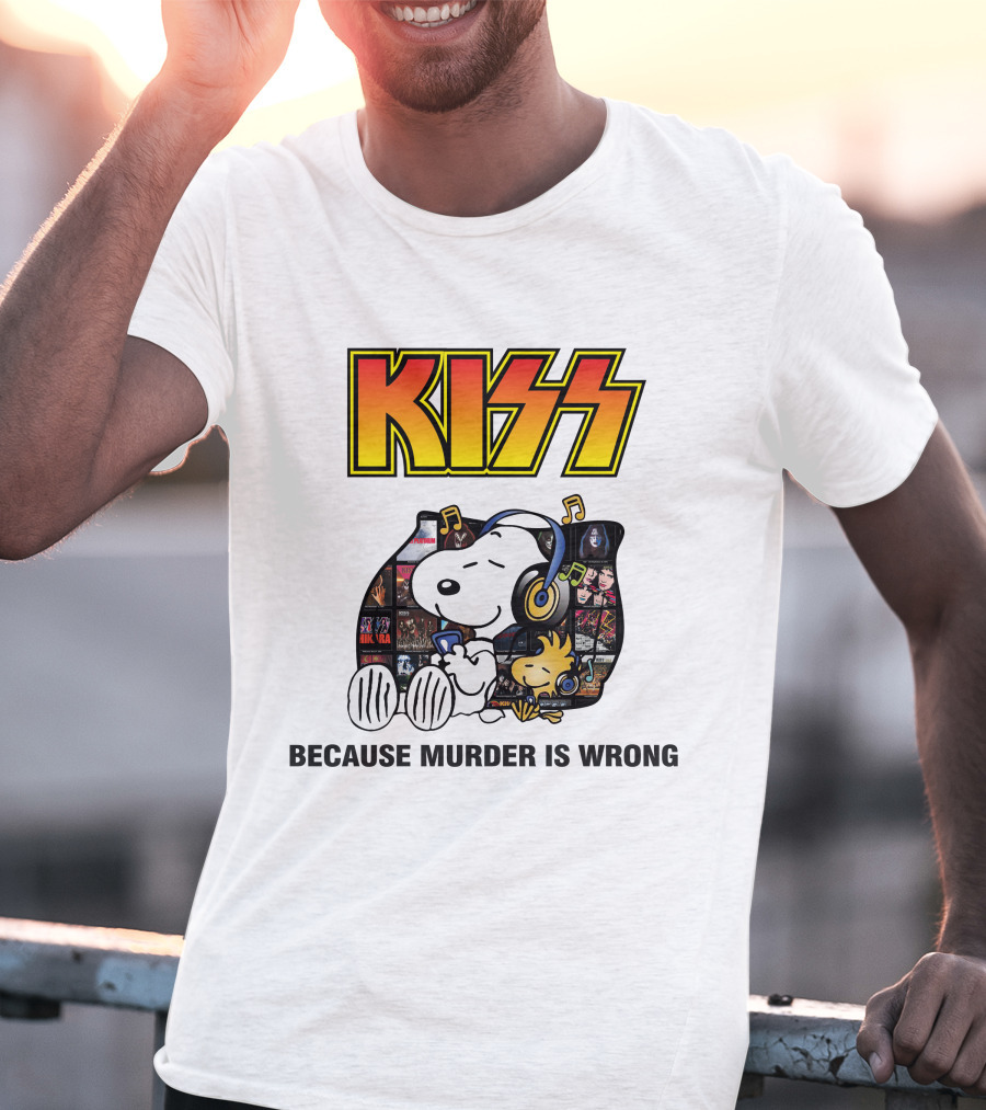 KISS Snoopy Because Murder Is Wrong T-Shirt
