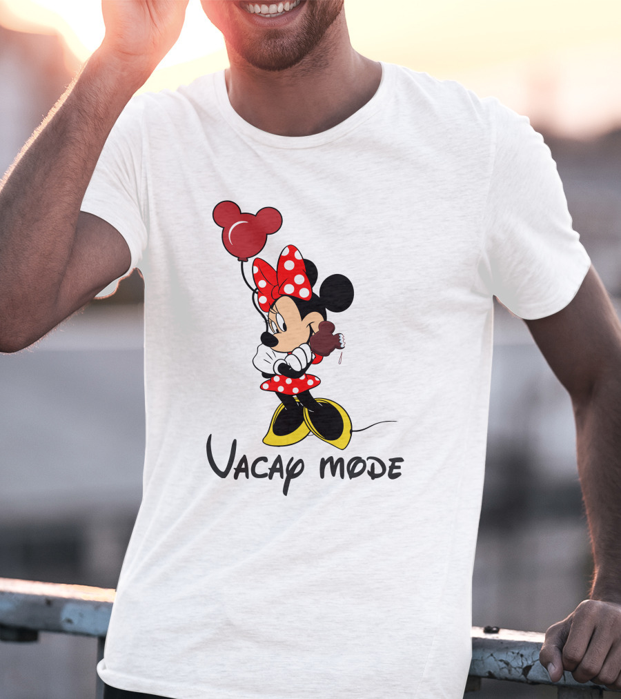 Disney Minnie Mouse Vacay Mode Balloon And Ice Cream T-Shirt