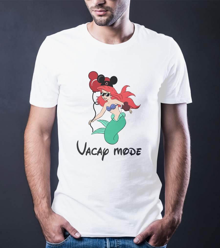 Vacay Mode Little Mermaid With Mickey Balloons T-Shirt