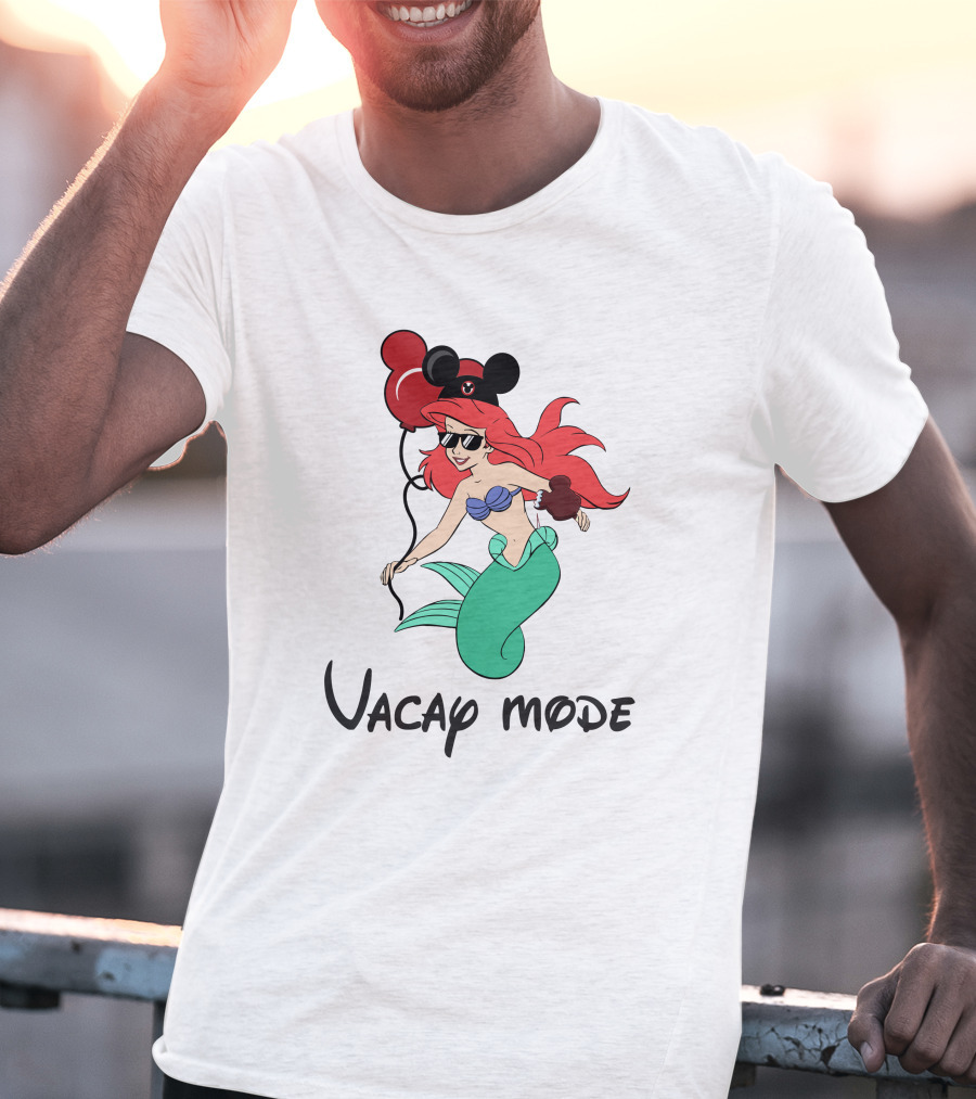 Vacay Mode Little Mermaid With Mickey Balloons T-Shirt
