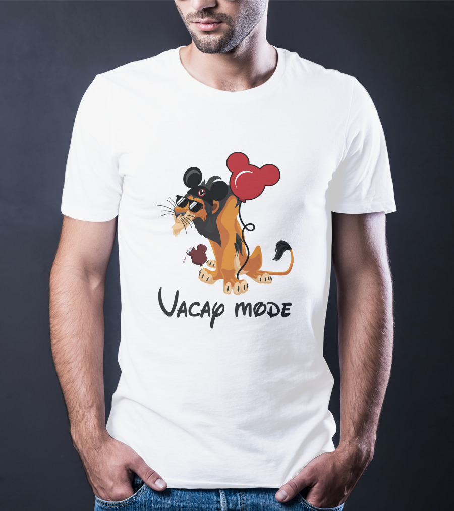 Scar Lion Vacay Mode Balloon Ears Sunglasses Ice Cream T-Shirt