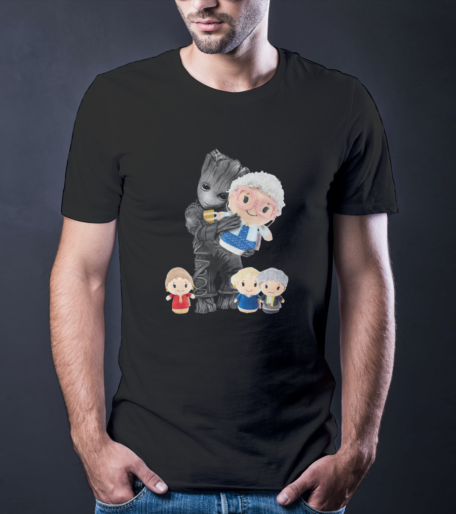 Groot Hugging Golden Girls Characters Plush Toy Collection T-Shirt