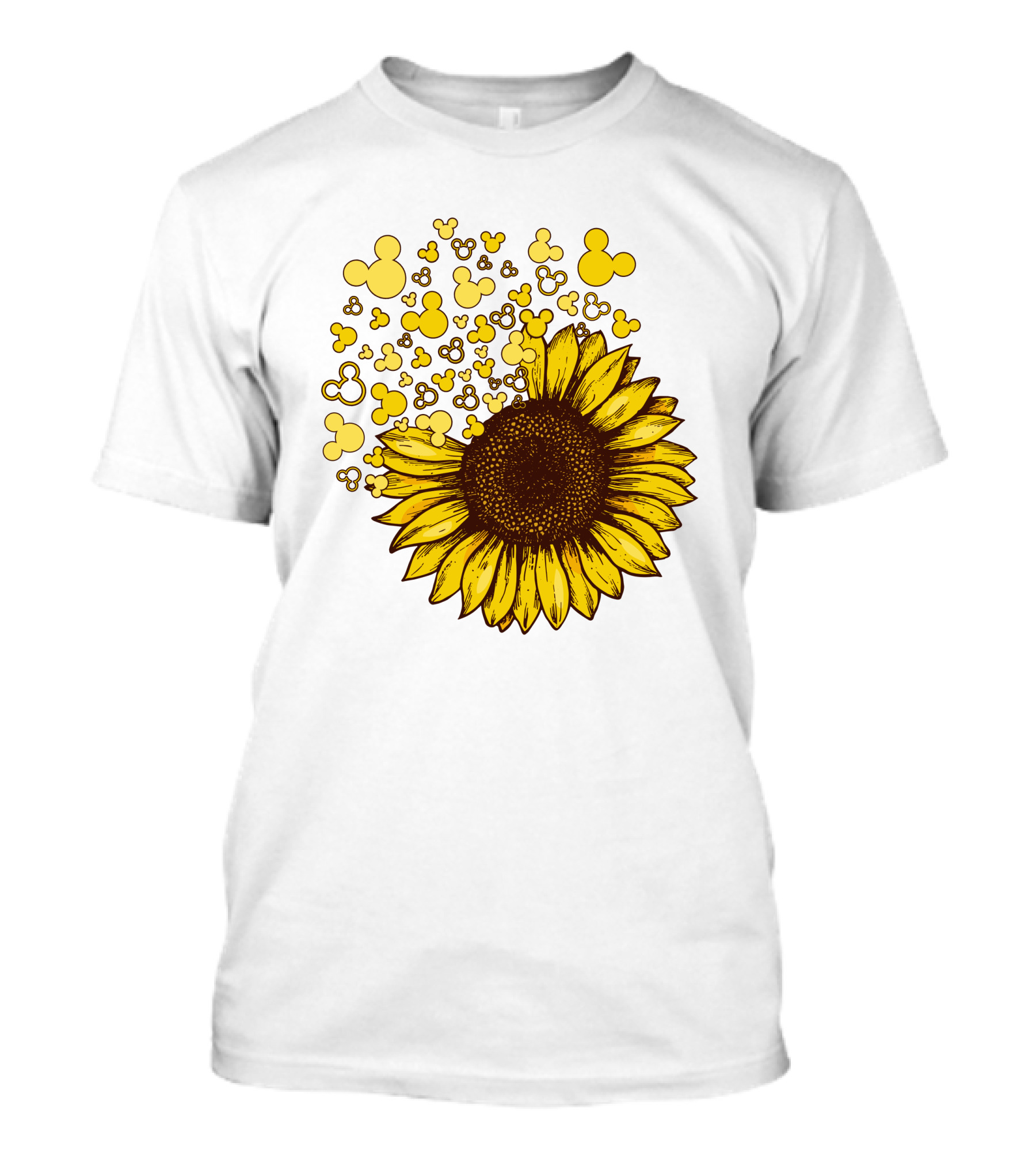 Mickey Sunflower Iconic Blooms With Classic Ears T-Shirt