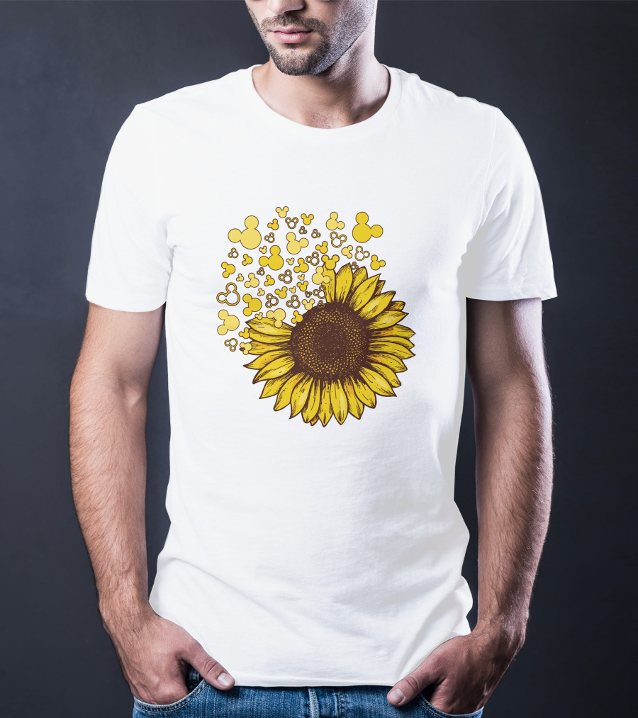 Mickey Sunflower Iconic Blooms With Classic Ears T-Shirt