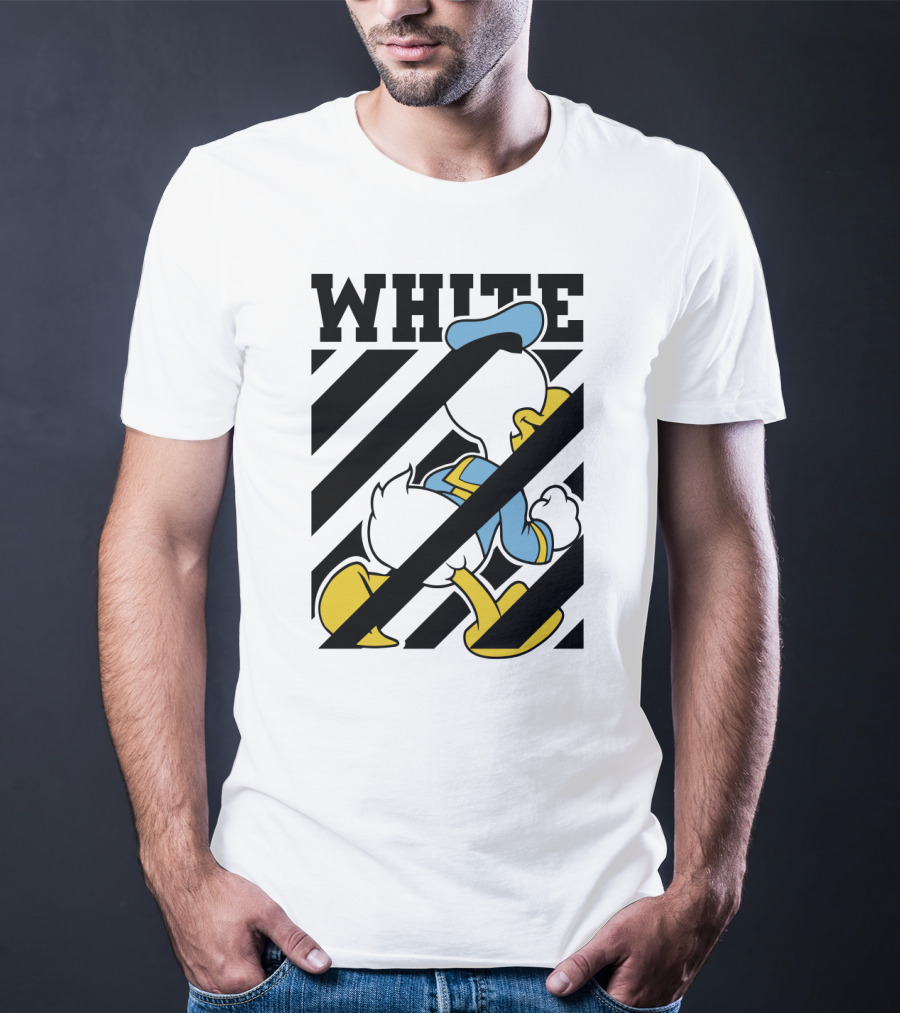 Donald Duck Off-White Stripes T-Shirt