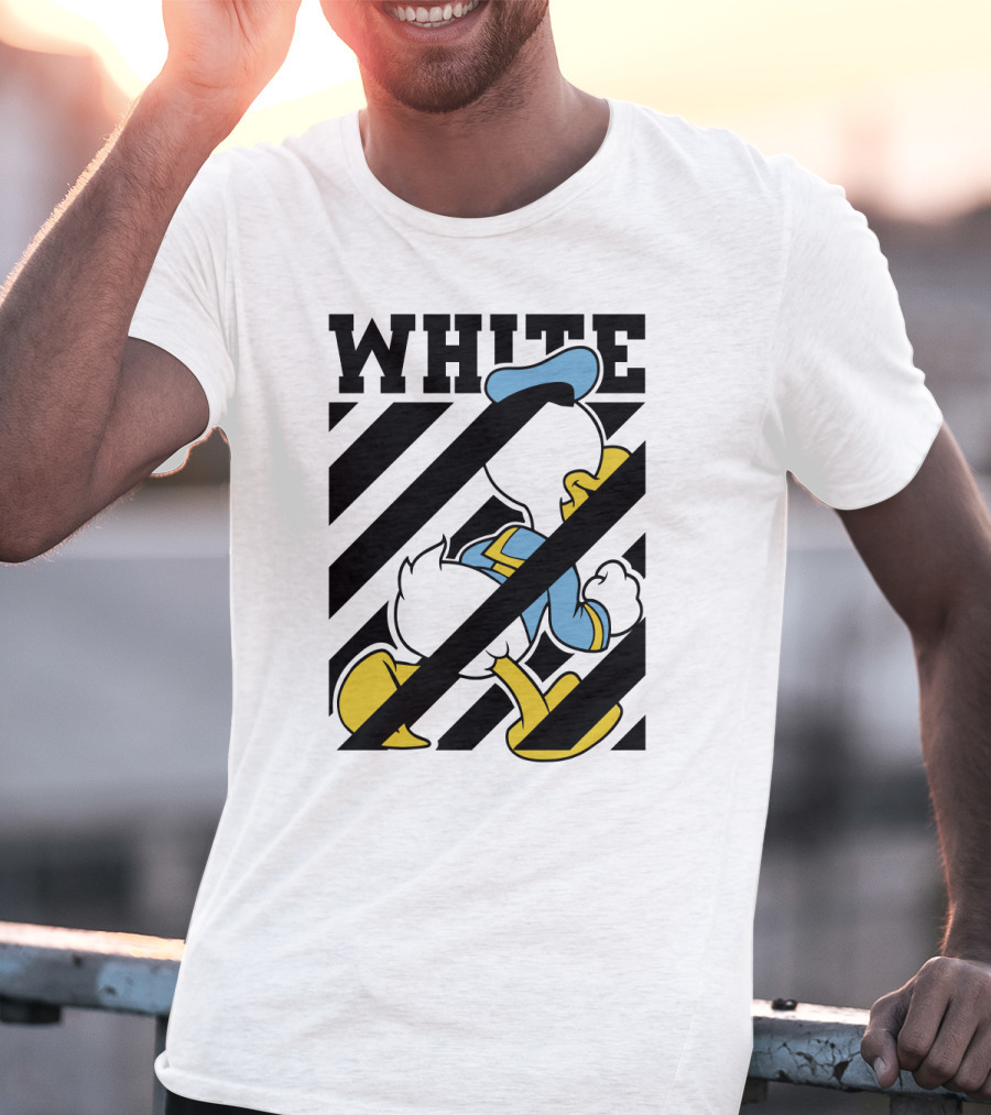Donald Duck Off-White Stripes T-Shirt