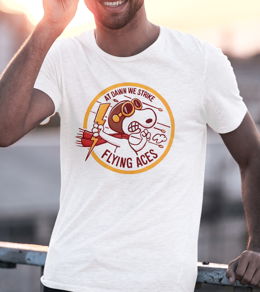 At Dawn We Strike Flying Aces T-Shirt