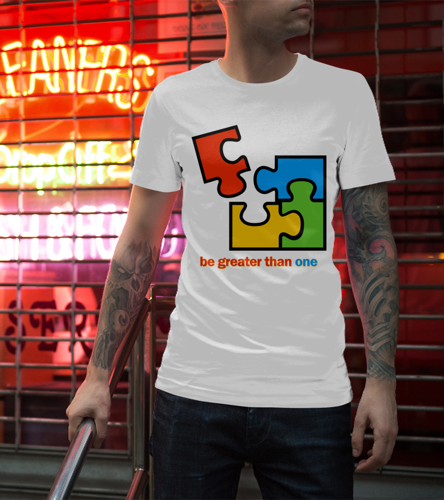 Office 2000 Be Greater Than One Puzzle Pieces T-Shirt