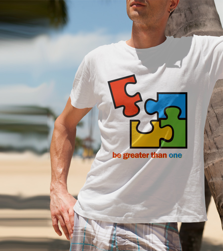 Office 2000 Be Greater Than One Puzzle Pieces T-Shirt
