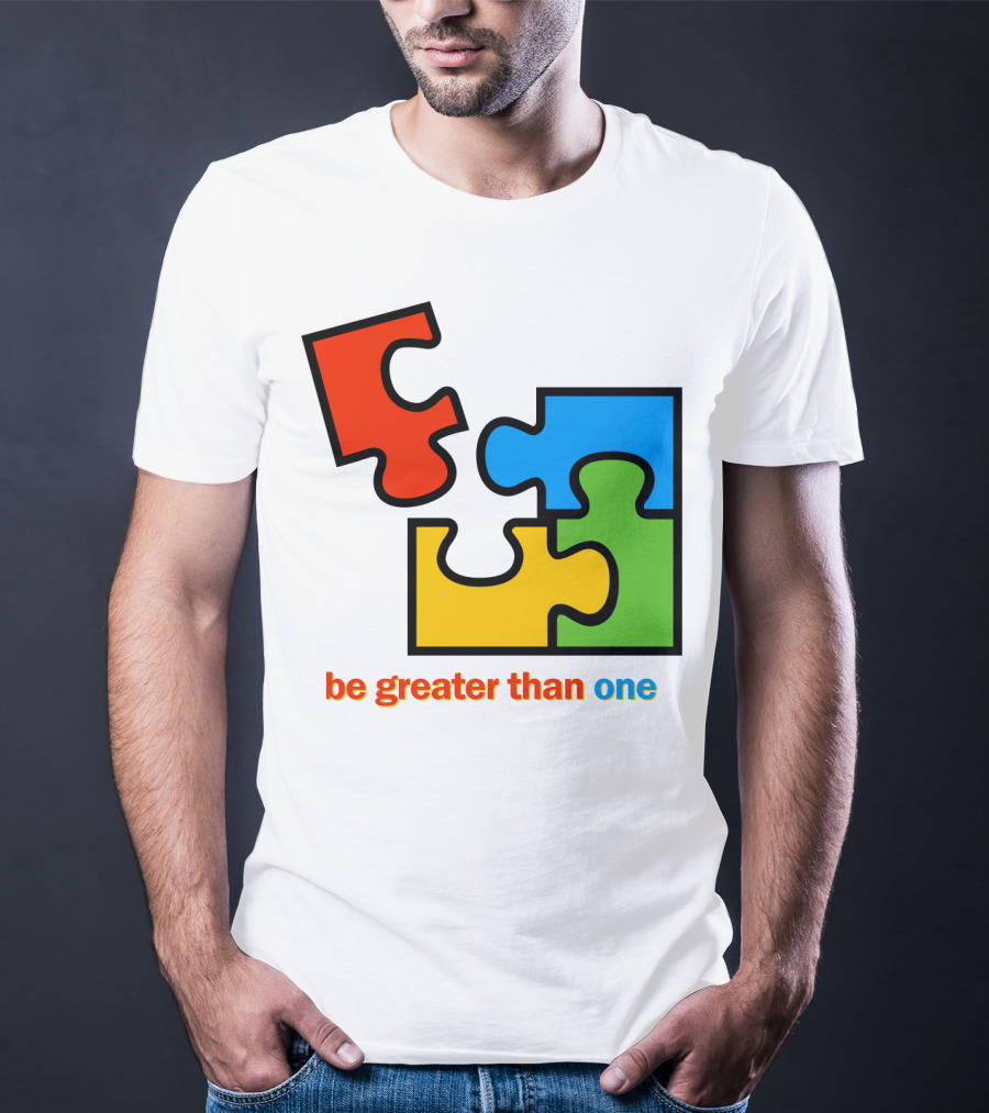Office 2000 Be Greater Than One Puzzle Pieces T-Shirt