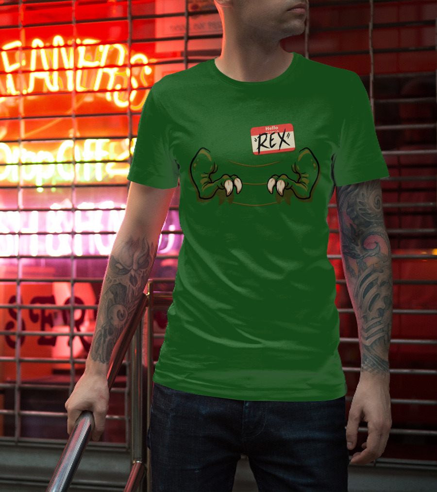 Hello My Name Is Rex Dinosaur Claws T-Shirt