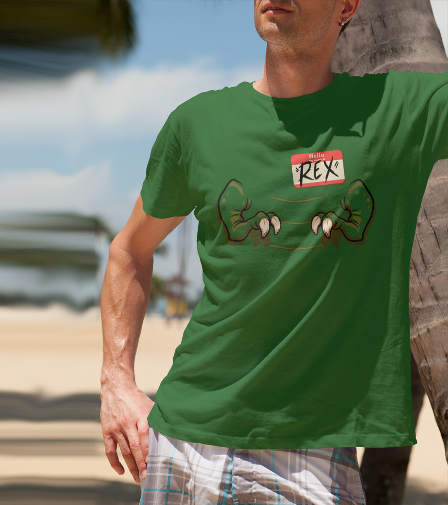 Hello My Name Is Rex Dinosaur Claws T-Shirt
