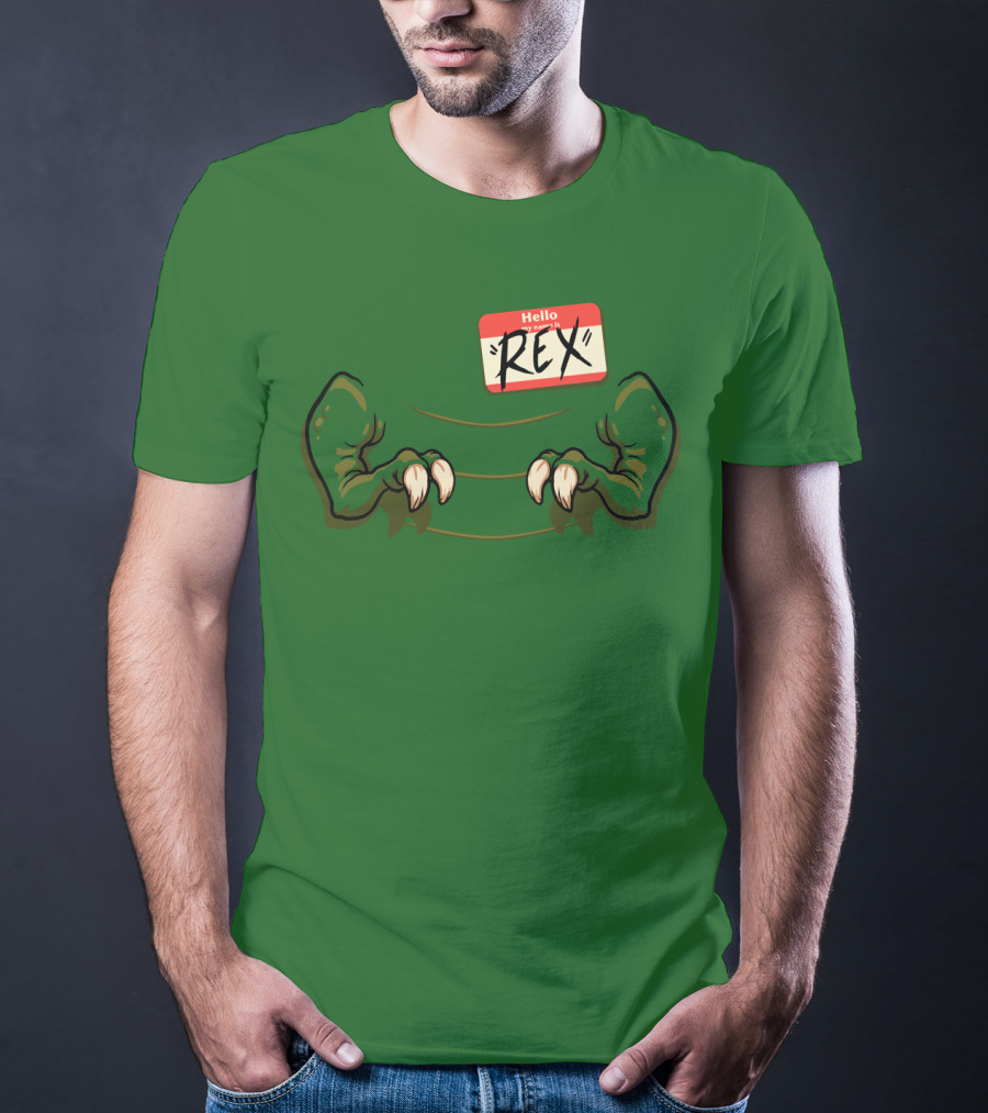 Hello My Name Is Rex Dinosaur Claws T-Shirt