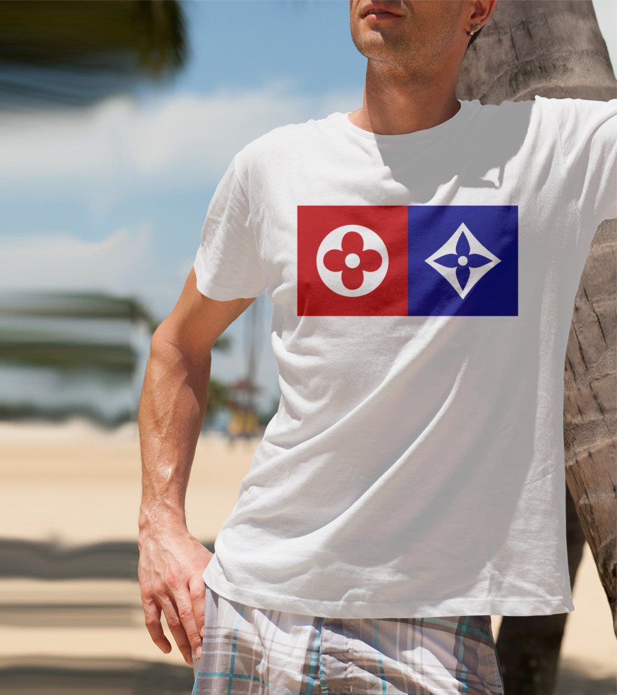 Best Dual Icon Flower Emblems T-Shirt