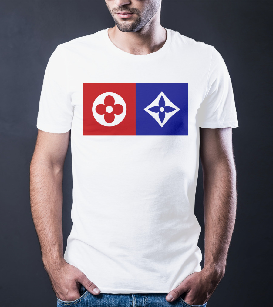 Best Dual Icon Flower Emblems T-Shirt