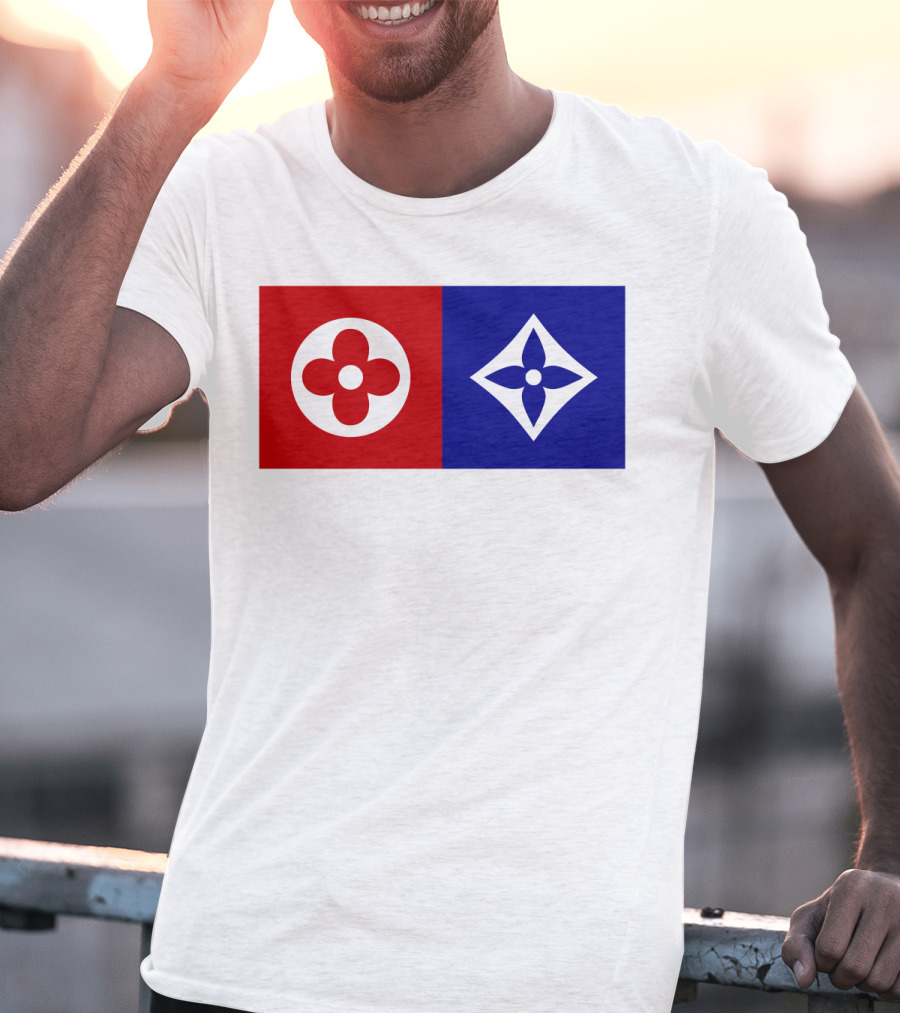 Best Dual Icon Flower Emblems T-Shirt