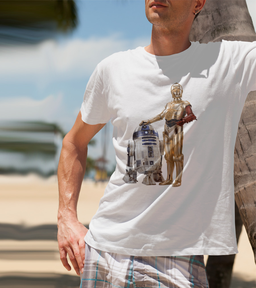 Star Wars R2-D2 C-3PO Transparent T-Shirt