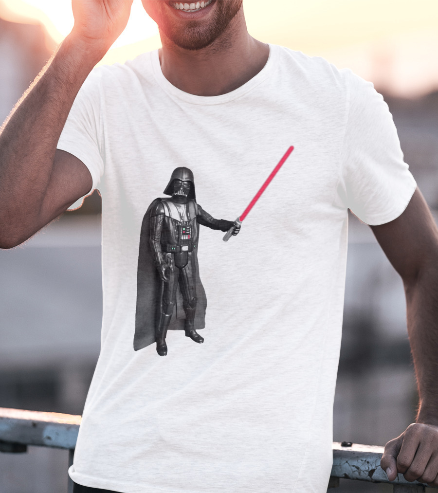 Darth Vader Star Wars Transparent Red Lightsaber Iconic Character T-Shirt