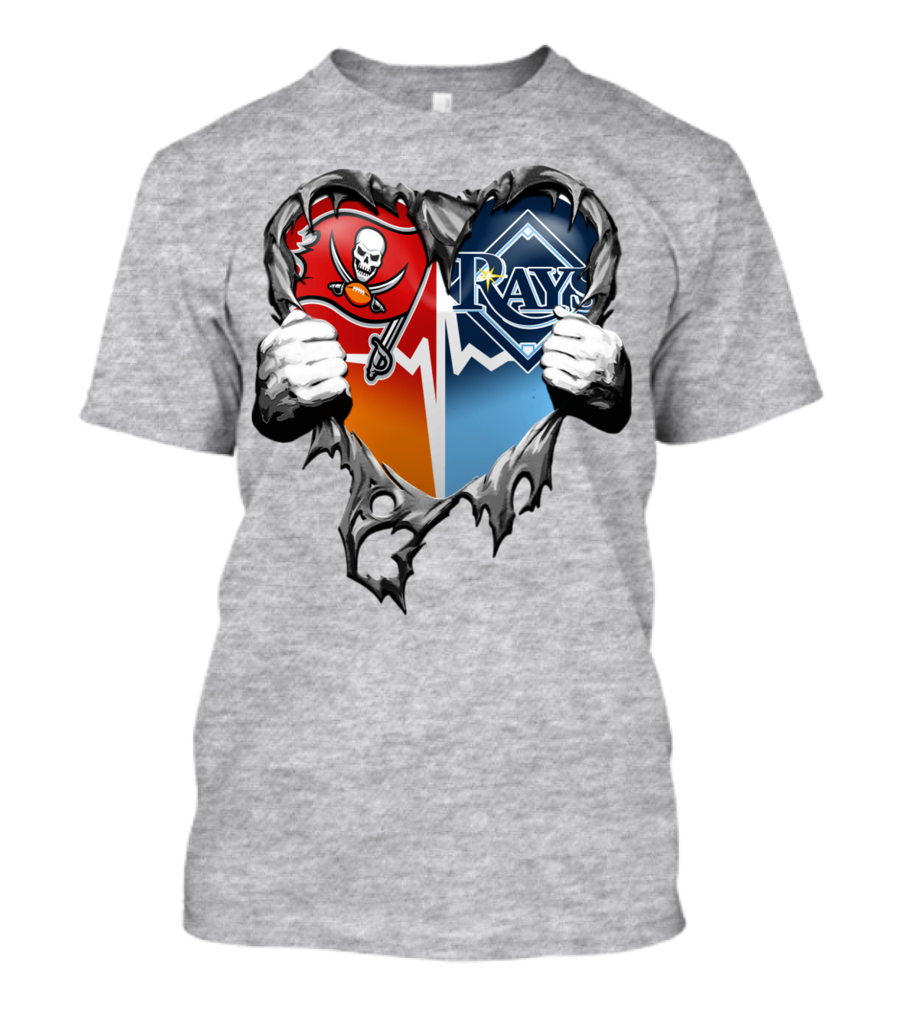 Tampa Bay Buccaneers Rays Heart T-Shirt