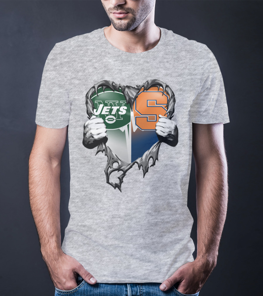 Jets Syracuse Split Heart T-Shirt