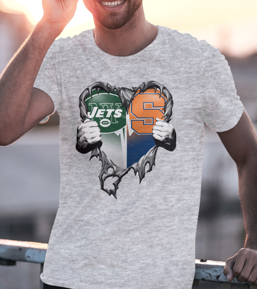 Jets Syracuse Split Heart T-Shirt