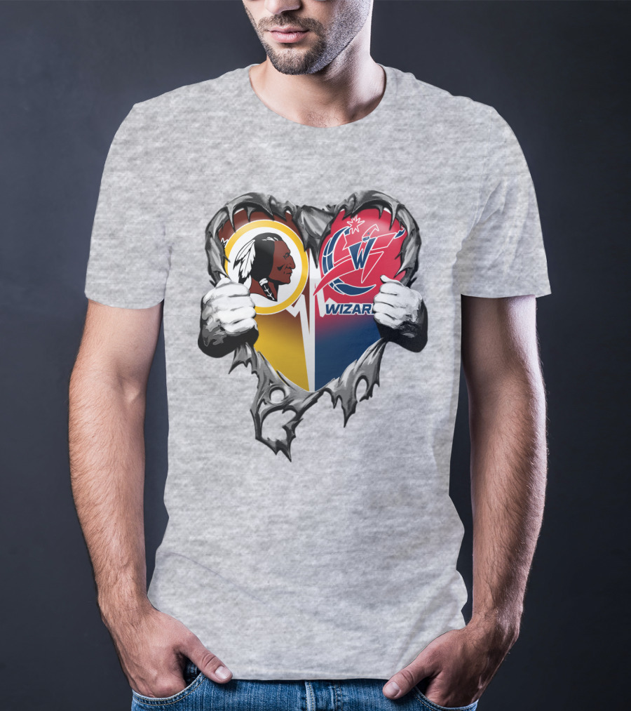 Washington Redskins Wizards Heart T-Shirt