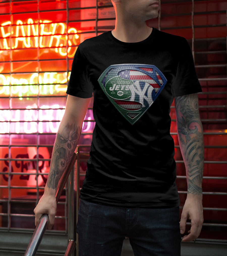 New York Jets Yankees Usa Shield T-Shirt